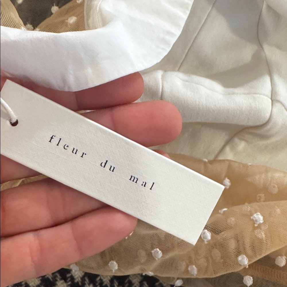 Fleur du Mal white and tan polka dot bodysuit. New with tags - Picture 11 of 11